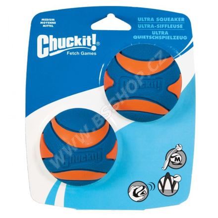 Míček Ultra Squeaker Ball Medium 6,5cm - 2 na kartě