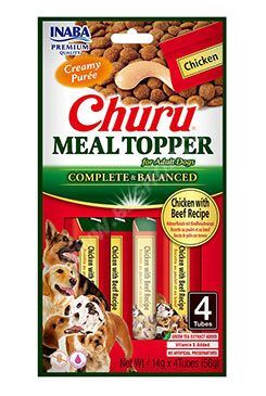 Churu Dog Meal Topper Chicken with Beef Recipe 4x14g