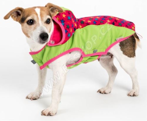 Obleček - Vesta softshell "Hvězda" zeleno-malinová