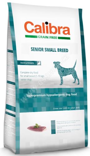 Calibra Dog Grain Free Senior Small Breed Duck 2kg