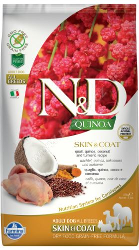 N&D Grain Free Quinoa DOG Skin & Coat Quail & Coconut 7kg