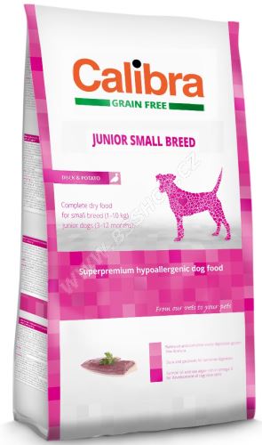 Calibra Dog Grain Free Junior Small Breed Duck 2kg