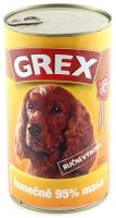 GREX konzerva pes drůbeží 1280g