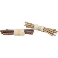Set svazků tyček - přírodní hračka pro hlodavce 10 x 3 cm, lufa/dřeva/mořská tráva, 2 ks (1)