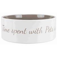 Pet´s home keramická miska 1,4 l/20cm krémovo-hnědošedá (1)