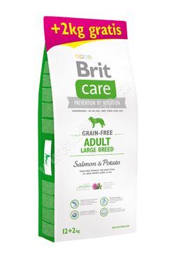 Brit Care Dog Grain-free Adult Large Breed Salmon & Potato 12+2kg