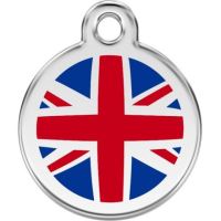 Známka malá průměr 20 mm - UK vlajka - Modrá