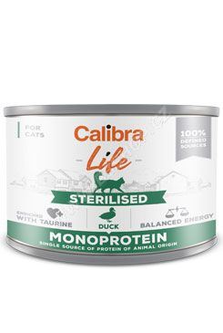 Calibra Cat Life  konzerva Sterilised Duck 200g
