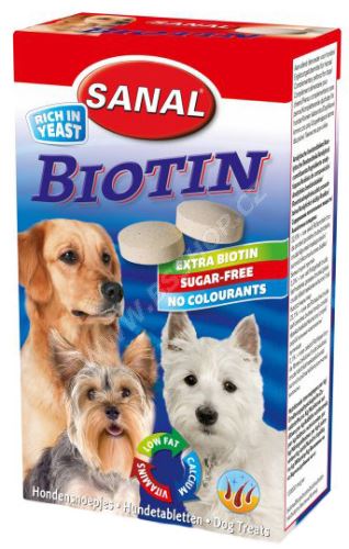 SANAL Biotin-kalciové tablety s biotinem 4x100g