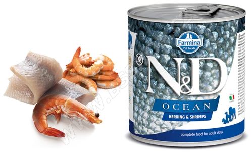 N&D DOG OCEAN Adult Herring & Shrimps 285g
