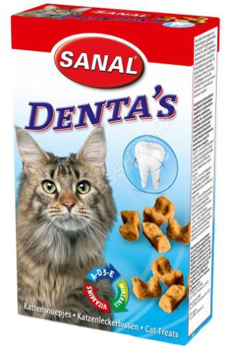 SANAL DENTA´S Bites 75g - křupavý snack na čištění zubů
