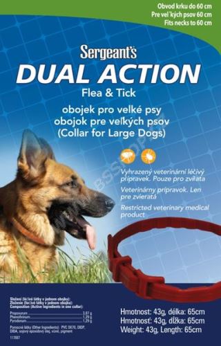 Sergeanťs Dual Action antiparazitní obojek pro psy 65cm