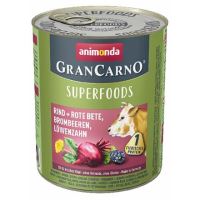 GRANCARNO Superfoods hovězí,čv.řepa,ostružiny,pampeliška 800g pro psy (1)