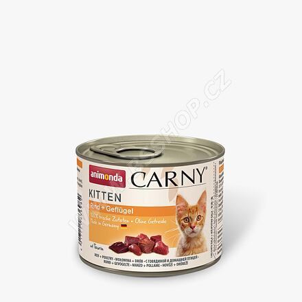 ANIMONDA konzerva CARNY Kitten - drůbeží + hovězí  200g