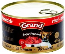 GRAND konzerva Superpremium pes hovězí 405g - EXP 03/2022