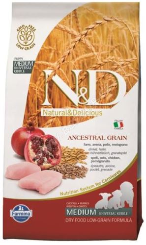 N&D Low Grain DOG Puppy M/L Chicken & Pomegranate 12kg