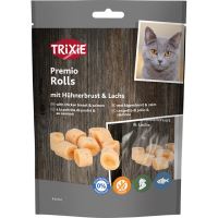 PREMIO Rolls, válečky s kuřecím a lososem,  obsah masa 72 % 50g (1)