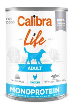 Calibra Dog Life  konzerva Adult Chicken with rice 400g