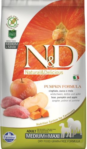 N&D Grain Free Pumpkin DOG Adult Medium/Large Boar & Apple 2,5kg