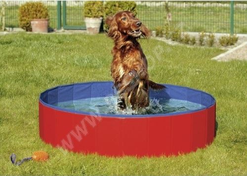 Skládací bazén pro psy modro/červený 120x30cm Karlie