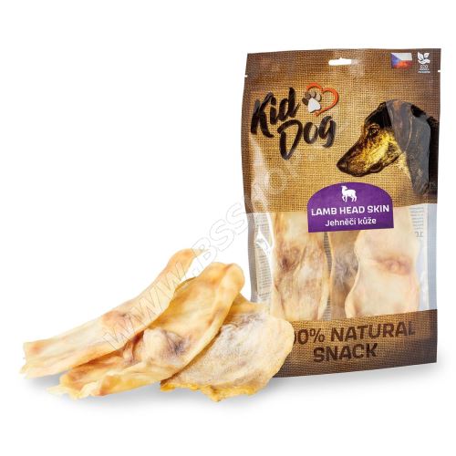 KIDDOG 100% Natural Snack, jehněčí kůže z hlavy 150 g