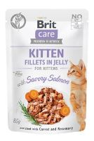 Brit Care Cat Fillets in Jelly Kitten with Salmon 85g Brit Care Cat Fillets in Jelly Kitten with Salmon 85g
