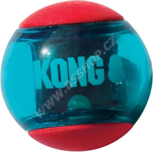 Hračka guma Squeezz Action míč 3ks KONG M