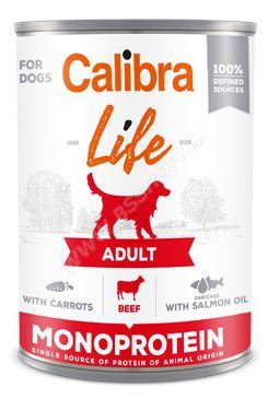 Calibra Dog Life  konzerva Adult Beef with carrots 400g