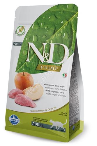N&D PRIME CAT Adult Boar & Apple 1,5kg