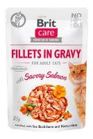 Brit Care Cat Fillets in Gravy Savory Salmon 85g Brit Care Cat Fillets in Gravy Savory Salmon 85g