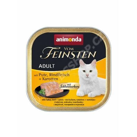 Paštika ANIMONDA Vom Feinsten CORE krůta, hovězí maso + mrkev pro kočky 100g