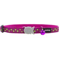 Obojek pro kočky - Stars Lime on Hot Pink (216868172)