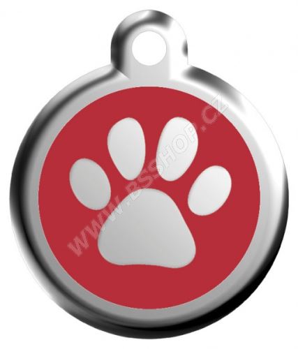 Známka - Tlapka - Červená