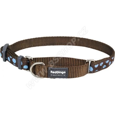 Obojek polostahovací RD - Blue Spots on Brown