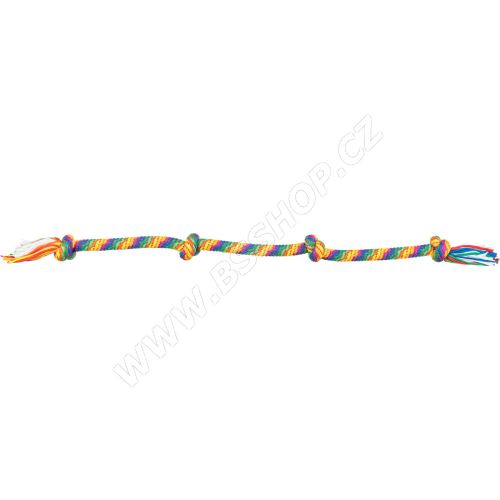 Hrací činka / přetahovadlo 122 cm, 4 uzly, multikolor
