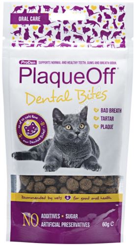 PlaqueOff Dental Bites pro kočky 60g