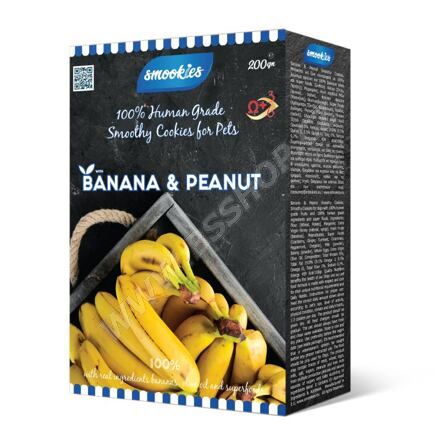 SMOOKIES Premium BANANA -  banánové sušenky 100% human grade, 200g