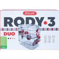 Klec křeček Rody 3 DUO červená 41x27x40,5cm Zolux (5)