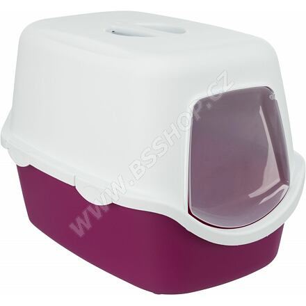 WC VICO kryté s dvířky, bez filtru 56x40x40cm, vínová/bílá