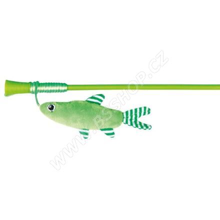 Udice s rybkou, zelená 42cm
