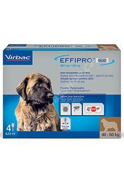 Effipro DUO Dog XL (40-60kg) 402/120 mg, 4x4,02ml