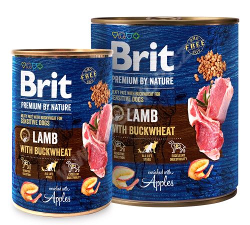 Brit Premium Dog by Nature konzerva Lamb & Buckwheat 800g