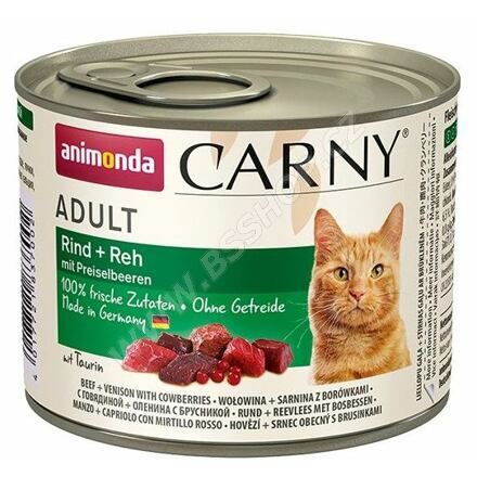 ANIMONDA konzerva CARNY Adult srnčí + brusinky 200g