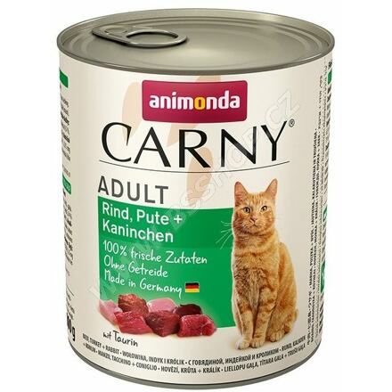 ANIMONDA konzerva CARNY Adult hovězí, krůtí + králík 800g