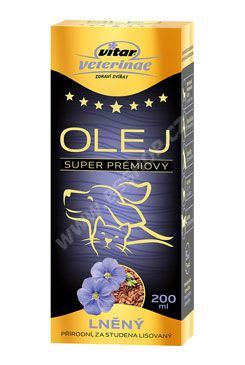 VITAR Veterinae Lněný olej 200ml