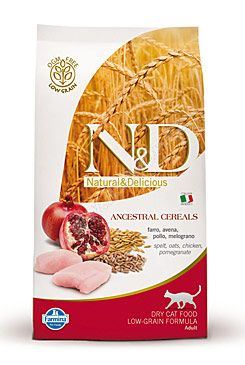 N&D Low Grain CAT Adult Chicken & Pomegranate 300g