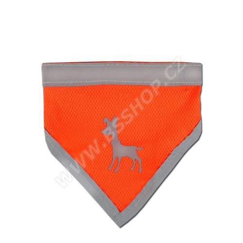 Alcott reflexní šátek pro psy oranžový