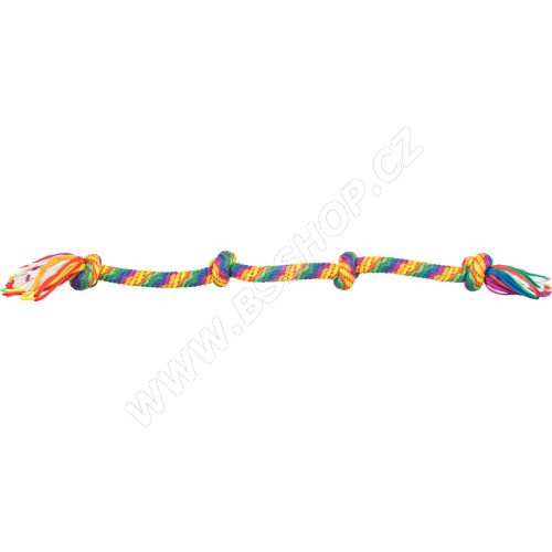 Hrací činka / přetahovadlo 91 cm, 4 uzly, multikolor