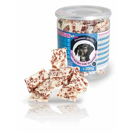 KIDDOG kachní masíčko s rýží a jogurtovou náplní - PREMIUM QUALITY 200g dóza