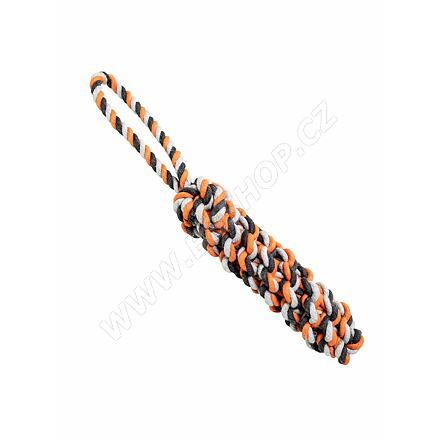 HIP HOP Bavlněný pešek 40cm/215g šedá, tm.šedá, oranžová